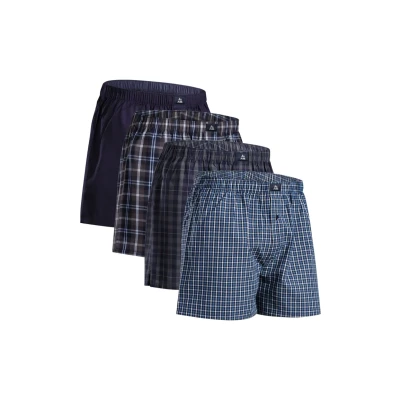 Obrázek Danish Endurance 4 PACK Casual Trenýrky, Muži, Velikost: Small, Multicolor/blue/grey