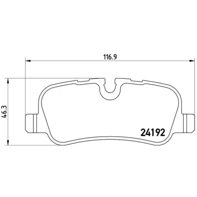 Obrázek Sada brzdových destiček, kotoučová brzda BREMBO P 44 019