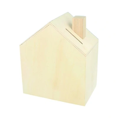 Obrázek Artemio 14002221 pokladnička pro dekoraci domu dřevo 12 x 14,5 8 cm