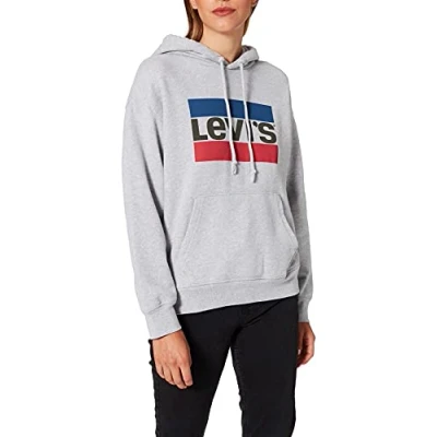 Obrázek Levi&#039;s Dámský Graphic Standard Hoodie svetr s kapucí, Logo Starstruck Heather Grey