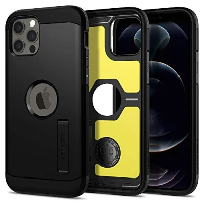Obrázek Spigen Pouzdro Tough Armor kompatibilní s iPhone 12 Pro a černé