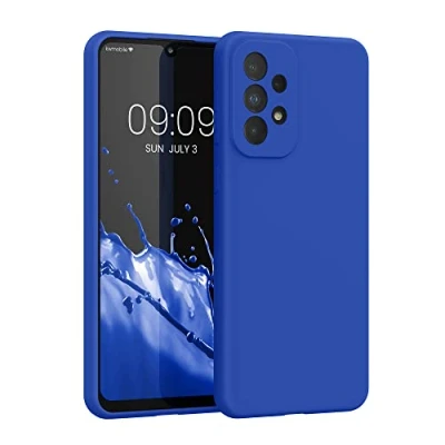 Obrázek kwmobile pouzdro kompatibilní se Samsung Galaxy A33 5G silikonové na mobil měkký povrch bezdrátové nabíjení baltická modrá