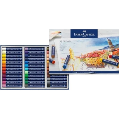 Obrázek FABER CASTELL 127036 permanentní olejová pastelová křída Studio Quality, pouzdro 36 ks