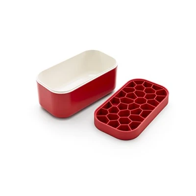 Obrázek Lékué Box na ledové kostky, červený