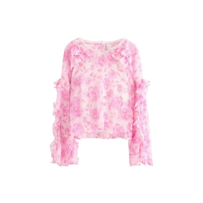 Obrázek Lindex WITH Flounces Blůza pro děti, Velikost: 128, Light pink