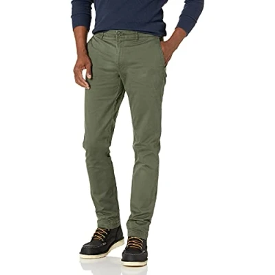 Obrázek Amazon Essentials Herren Chinohose, Komfortabler, Gewaschener Stretch, Skinny Passform (Früher Goodthreads), Olivgrün, 30W / 28L