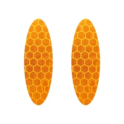 Obrázek 4R Quattroerre.it 5567 Reflektierende Aufkleber Diamond Refractive Stickers Flat, Orange Ovale, 2 Stück 90 x 25 mm