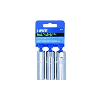 Obrázek Laser 7295 Dünnwandiges Zündkerzen Steckschlüssel Set 3/8 „D, 3 teilig