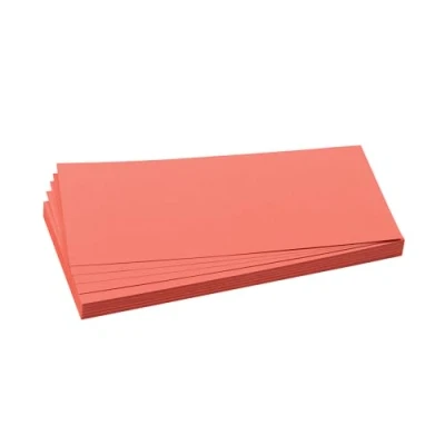 Obrázek FRANKEN Moderační karty obdélník, 205 x 95 mm, 500 kusů, prezentační ideální pro schůzky, tréninky, školení v kanceláři nebo hotelu a učitele ve škole, mapy metaplanu, červená, UMZ 1020 07