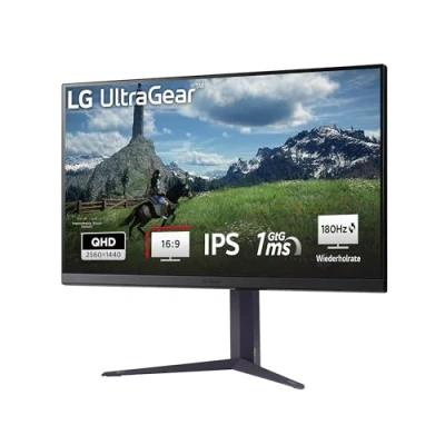 Obrázek LG Electronics 32GS85QX B.AEU UltraGear™ QHD Gaming IPS Monitor 32&quot; (80 cm), 2560 x 1440, 16:9, 1ms GtG, 180 Hz, HDR10, DCI P3, NVIDIA G Sync™ Compatible, AMD FreeSync™ šedý