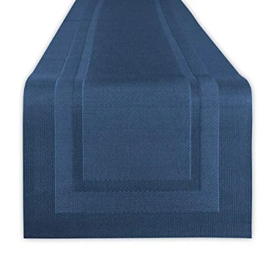 Obrázek DII PVC Tischdecken Kollektion Gewebt für drinnen und draußen, Polyvinylchlorid, Nautical Blue, Table Runner, 14x72