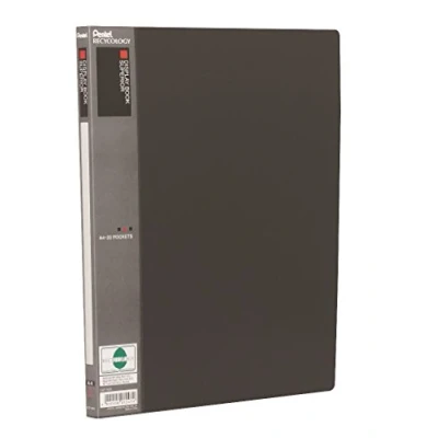 Obrázek Pentel DCF142A Recycology prezentační desky Superior z 50% recyklovaného PP, A4, 20 kapes, černé