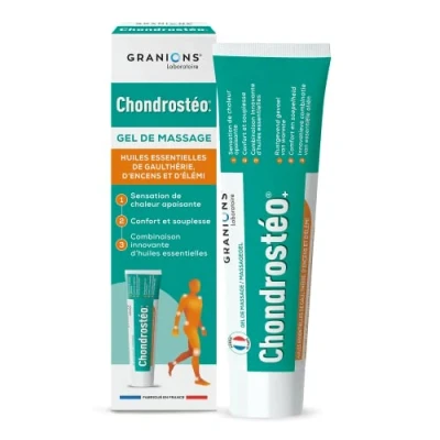 Obrázek Chondrosteo+ Hřejivý masážní gel 100 ml pohoda a pohyblivost kloubů Nemastí nelepící textura Granions