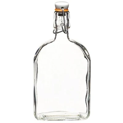 Obrázek Home Made láhev na pití s třmenovým uzávěrem, sklo, 500 ml, bezbarvá