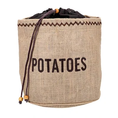 Obrázek KitchenCraft Natural Elements jutový pytel, na brambory, se zatemňovacím krmivem, pytlovina, hnědý, 25 cm x 24