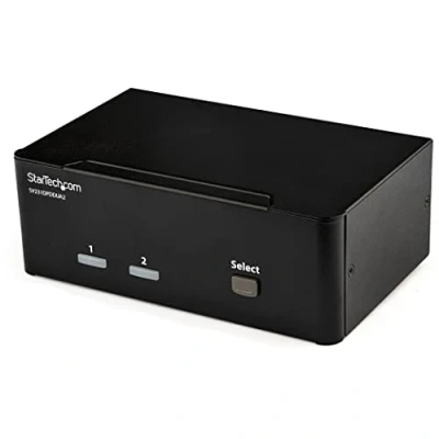 Obrázek StarTech.com 2 Port DisplayPort Dual Monitor KVM Switch 4K 60 Hz, Schwarz