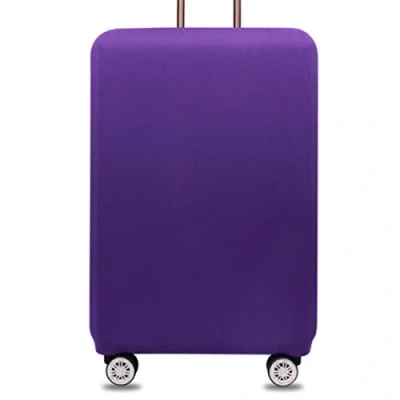 Obrázek YianBestja Elastický a jednobarevný kufr kryt ochranné pouzdro na potah Luggage zavazadlo Cover se šňůrkou suchým zipem, Lila