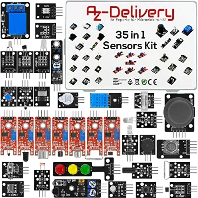 Obrázek AZDelivery Sada 35 v 1 Příslušenství Senzor Kit Modul kompatibilní s mikrokontroléry Arduino včetně e knihy!