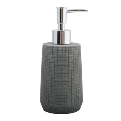 Obrázek MSV Seifenspender Kubik mit Pumpe Flüssigseifen Spender Polyresin 300ml Langliebig und Robust Anthrazit