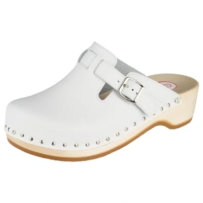 Obrázek Berkemann Řemínek Toeffler Unisex Clogs pro dospělé, bílá 100