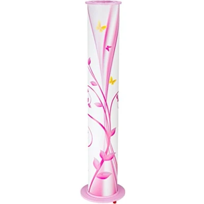 Obrázek Elobra Stojací lampa fantasy dětský pokoj dřevěná dětská lampa, motýl růžová, dívčí