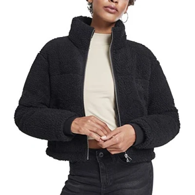 Obrázek Urban Classics Curvy Ladies BOXY Sherpa Puffer Jacket Zimní bunda, Ženy, Velikost: XXL, Black