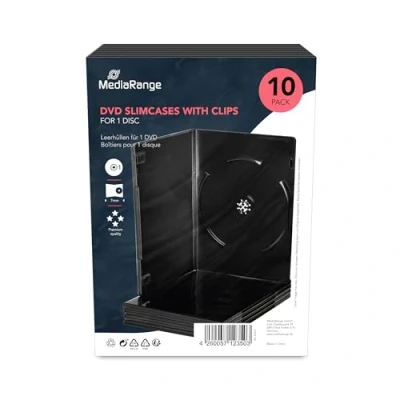 Obrázek MediaRange Slim pro DVD Box, Černá, balení 10 ks