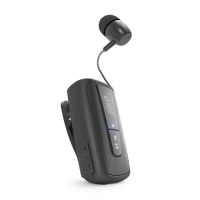 Obrázek SBS Bluetooth Kopfhörer aufwickelbar mit 7 Stunden Laufzeit, Multipoint Technologie &amp; Mikrofon Funkkopfhörer in schwarz für Apple iPhone Handy