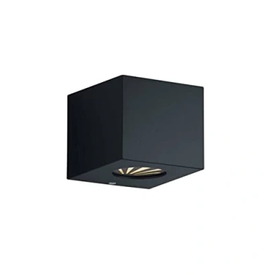 Obrázek Venkovní nástěnné svítidlo Reality Leuchten Cordoba R28222632, plast černý matný, vč. 2x 2 W LED, Up a Down osvětlení se šablonami