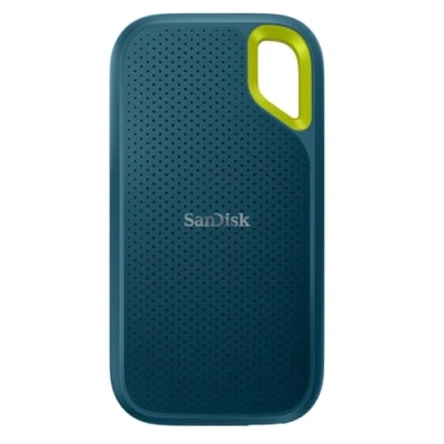 Obrázek SanDisk Extreme přenosný SSD 2 TB (přenosná NVMe SSD, USB C, až 1050 MB/s rychlost čtení a 1000 zápisu, odolnost vůči vodě prachu) Monterey