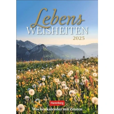 Obrázek Lebensweisheiten Wochenkalender 2025 mit Zitaten: Kluge Zitate wöchentlich neu in einem kleinen Wandkalender 2025. Landschaften, die zum Träumen anregen. Fotokalender (Wochenkalender Harenberg)