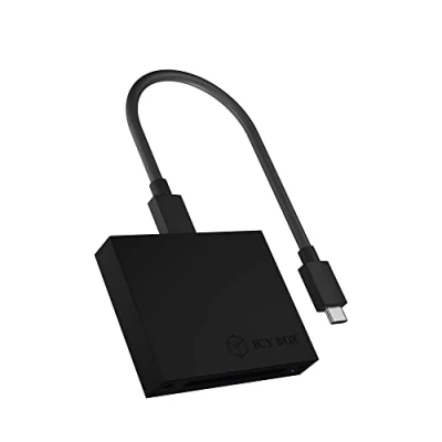 Obrázek ICY 60515 BOX USB 3.1 CFast Card Reader, 2.0, Gen2 (10 Gbit/s), C &amp; A, hliník, černá