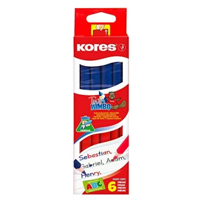 Obrázek Kores 94851 Twin Jumbo: Oboustranné červené a modré slabiky pro děti