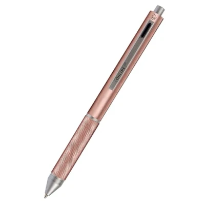 Obrázek Online Multipen 4 in 1 Kugelschreiber &amp; Bleistift Multifunktionsstift Metall I vier Minen 3 blau, schwarz und rot, Druckbleistift Mine inkl. Radiergummi, Farbe rosegold