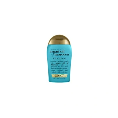Obrázek OGX Renewing Argan Oil of Morocco Shampoo (88 ml), regenerační péče o vlasy šampon s marockým arganovým olejem, objemový šampon, bez sulfátů