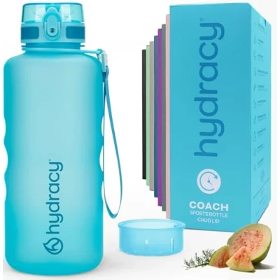 Obrázek Hydracy Trinkflasche mit Fruchteinsatz 2L Wasserflasche BPA freie Zeitmarkierung Auslaufsichere Sportflasche Kondensationsfrei für Sport und Outdoor