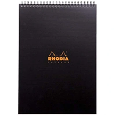 Obrázek Rhodia 19920C spirálový blok / poznámkový Rhodiactive notový DIN A4 21 x 29,7 cm, 80 listů čtverečkovaný 90 g, oddělitelný a mikroperforovaný, 1 vnitřní kapsa na odkládání dokumentů,