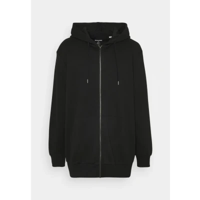 Obrázek Jack &amp; Jones Jjebasic ZIP HOOD Mikina na zip, Muži, Velikost: 5XL, Black