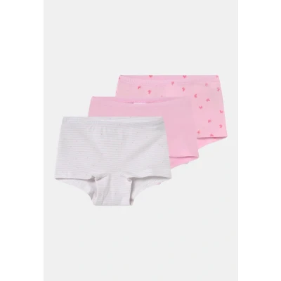 Obrázek Schiesser 3 PACK Boxerky pro děti, Velikost: 92, Light pink/white