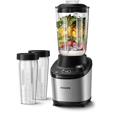 Obrázek Philips Standmixer 7000 Series 1500 Watt, 2 Liter, ProBlend Ultra Technologie, Schnellauswahlprogramme, HomeID Rezepte, Quick Clean Funktion, Tritan Becher (HR3760/10)