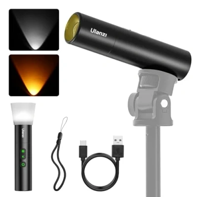 Obrázek ULANZI LM07 Fotografická kapesní svítilna LED Video světlo 2000K 5500K Bi barevná teplota 4 stupně jasu 2000 mAh akumulátor 187 g přenosný zoombar pro noční vidění fotografie kempování lov