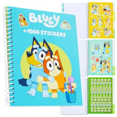 Obrázek Bluey Kniha s nálepkami pro děti 1000+ Activity Book Sticker Set 28 listy dárky