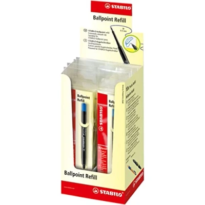Obrázek Kuličkové pero velkoobjemová náplň STABILO Ballpoint Refill balení 10 ks modrá
