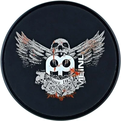 Obrázek Meinl Cymbals Drum Jawbreaker Practice Pad 6 palců (15,24 cm) Bicí buben Cvičný tah Medium Rebound, Přirozený pocit ze hry příslušenství, černé (MPP JB)