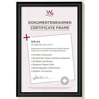 Obrázek Walther design KP130B Trendstyle plastový rám 21x29, 7 cm DIN A4, černý