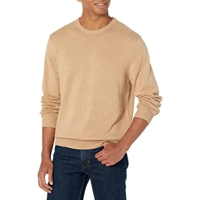 Obrázek Amazon Essentials Herren Pullover mit Rundhalsausschnitt (in Übergrößen erhältlich), Kamelbraun Meliert, L