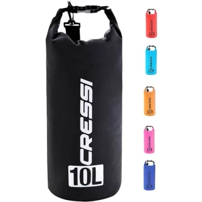 Obrázek Cressi Dry Bag vodotěsné tašky s dlouhým nastavitelným ramenním popruhem pro potápění, jízdu na člunu, kajaku, rybaření, rafting, plavání, kempování a snowboarding