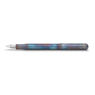 Obrázek plnicí pero Kaweco Liliput Fireblue I exkluzivní na inkoustové bombičky včetně retro kovové krabičky 12,5 cm šířka pera: EF (extra jemné)