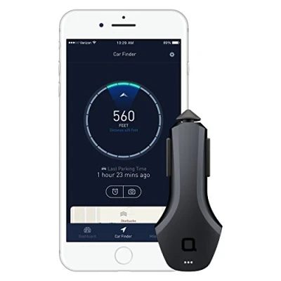 Obrázek Nonda nabíječka do auta USB Smart Car se 2 porty, auta, ultra rychlé nabíjení, vč. aplikace, nabíječky připojení Bluetooth, vyhledávač vozidel, GPS