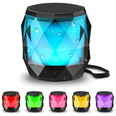 Obrázek LFS malý Bluetooth reproduktor se světlem, mini přenosný box vodotěsný, funkce hands free pro telefon, bezdrátový iPhone, galaxy atd